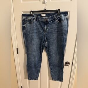 Lane Bryant New Signature Fit Mid Rise Skinny Flex Magic Waist Jeans 24WP Acid